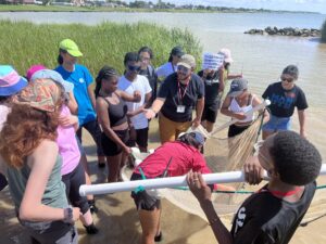 students survey Galveston Bay